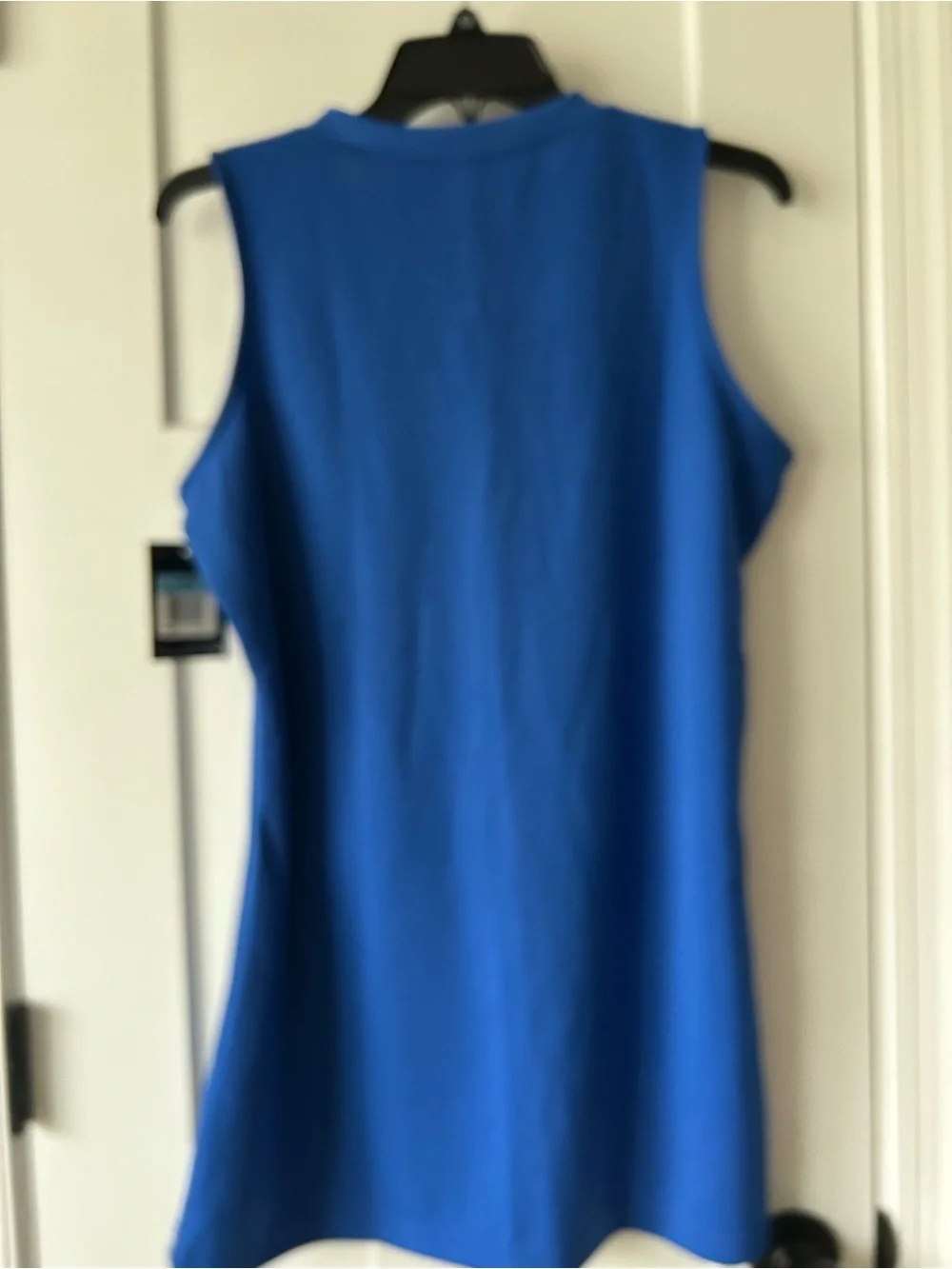 NWT - Nike Blue Athletic Basketball  Sleeveless Long Top with White Side Stripes